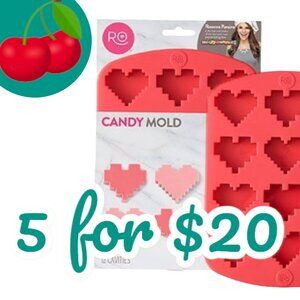 Wilton Nerdy Nummies Silicone Heart Candy Soap Mold BPA Free Dishwasher Safe NWT